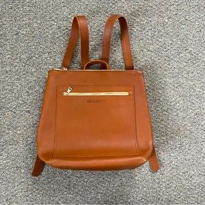 Portland Leather Tote Backpack in Honey